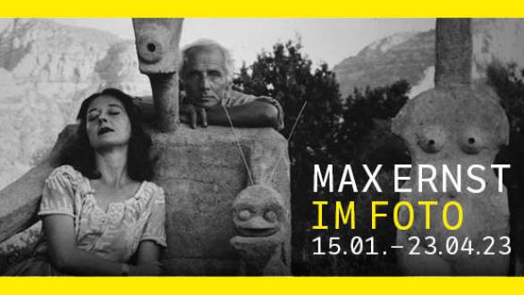 John Kasnetsis, Dorothea Tanning and Max Ernst with the sculpture 'Capricorn', Sedona, Arizona, 1948, photography, Max Ernst Museum Brühl des LVR, Max Ernst Foundation © VG Bild-Kunst, Bonn 2023 for Max Ernst