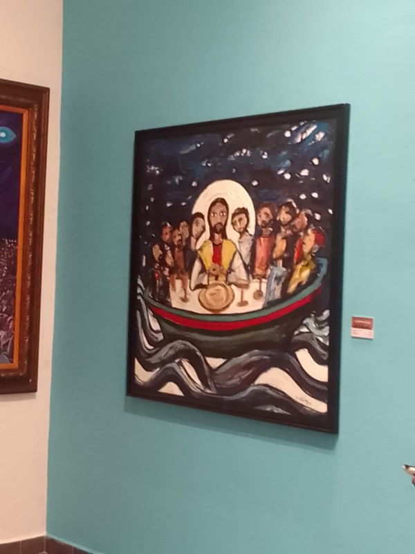 Vista de la muestra "La última cena"