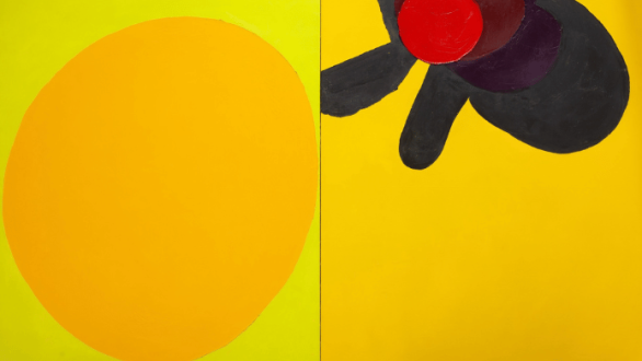 Obra de Luis Feito, 1969. Óleo sobre lienzo. 162 x 260 cm