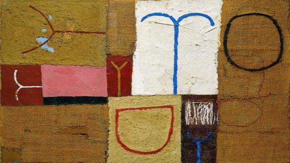 Manolo Millares (1926-1972), Collage, 1954. Asociación Colección Arte Contemporáneo, Museo Patio Herreriano.