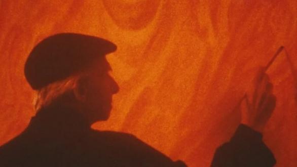 Gerard Wagner working on a mural, 1984 (Photo: Wagner Verein Arlesheim)