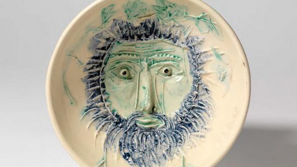 Pablo Picasso. Cabeza de hombre barbudo. Vallauris, 1955. Museu Picasso, Barcelona. Donación Jacqueline Picasso, 1982. MPB 112.455. Crédito fotográfico: Museu Picasso, Barcelona. Fotografía: Gasull Fotografia. © Sucesión Pablo Picasso, VEGAP, Madrid, 2021