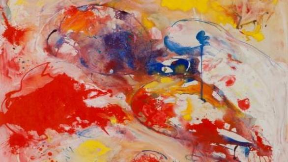 Hans Hofmann, Out of This World 9 (detail), 1945, Gouache on paper, Gift of Dr. Paul Lambert Schmitz, MET 87.01.01