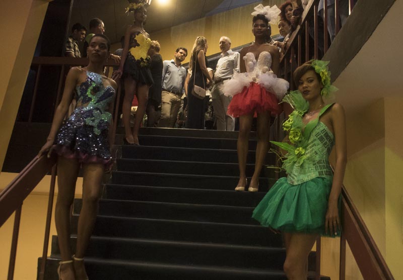 Upon arrival at the theater, the reception