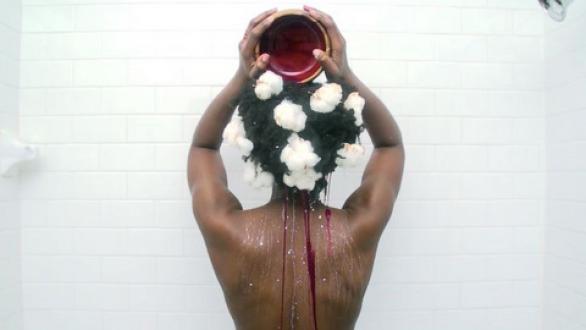 Video Still from Delphine Fawundu's “the cleanse”.