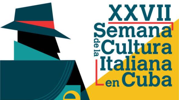 Cartel semana de la cultura italiana en Cuba 2025