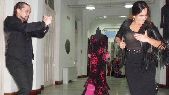 Bailaores en apertura de la exposición 