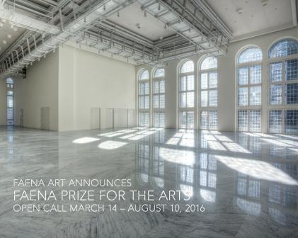 Open Call Faena Prize for the Arts 2016–2017