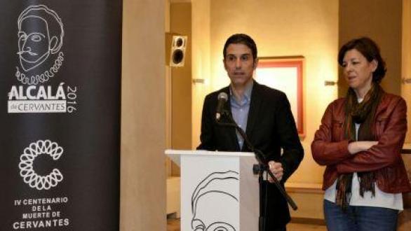 El alcalde Javier Rodríguez Palacios y la concejal de Cultura, María Aranguren. Ayuntamiento de Alcalá de Henares 