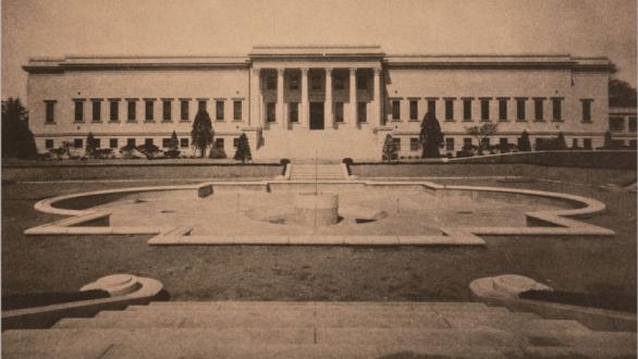 Photo of completed construction of museum in 1938. Courtesy MMCA, Korea. 