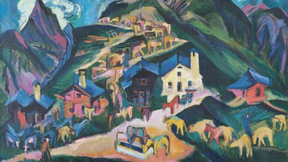 Ernst Ludwig Kirchner Alpaufzug [Ascending the Alps], 1918/1919 (Detail)