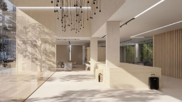 pasillos del hotel decorados 