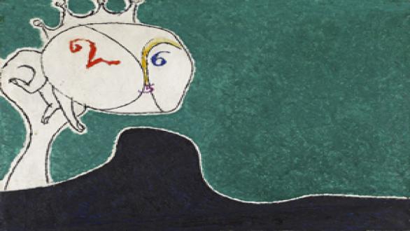 Osvaldo Licini Amalasuntha on a Green Background, 1949 