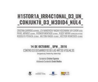 "Historia irracional de un conjunto de medida nula" en el Centro de Desarrollo de las Artes Visuales 
