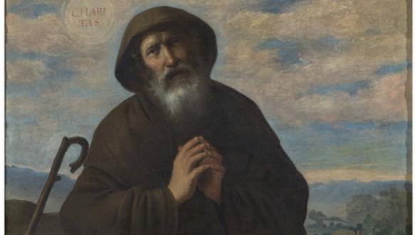 detalle de la obra San Francisco de Paula. Zurbarán. 1659. Óleo sobre lienzo. 123,8 x 97 cm. Madrid, Museo Nacional del Prado