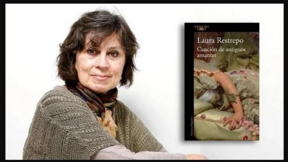 Imagen de la escritora Laura Restrepo y su obra “Canción de antiguos amantes”/ Tomada de Expresión Naranja