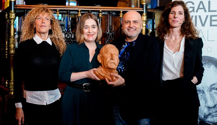 Carmen Conesa, Marta Rivera de la Cruz, José Carlos Pérez de la Fuente and Beatriz Argüello in the presentation of the Galdós Year