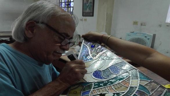 López Oliva trabajando 