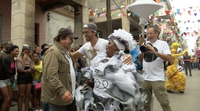 Alejandro Pérez en filmación