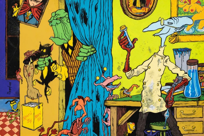 Vista de la exposición  Juan Padrón. A 40 años de ¡Vampiros en La Habana!