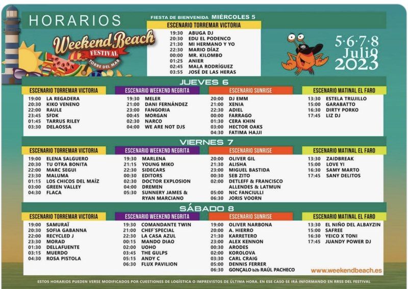 cartelera del festival