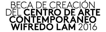 BECA DE CREACIÓN DEL CENTRO DE ARTE CONTEMPORÁNEO WIFREDO LAM 2016