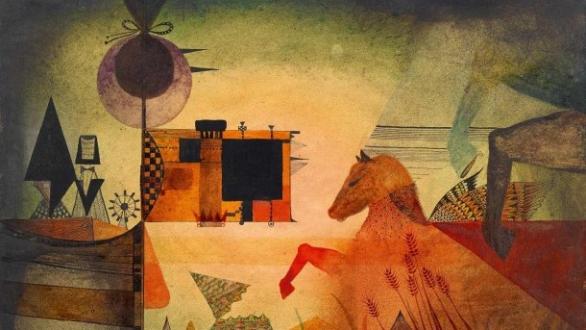JORGE ALCOLEA. Antoni Tàpies, Caballos, barca y personajes, 1951