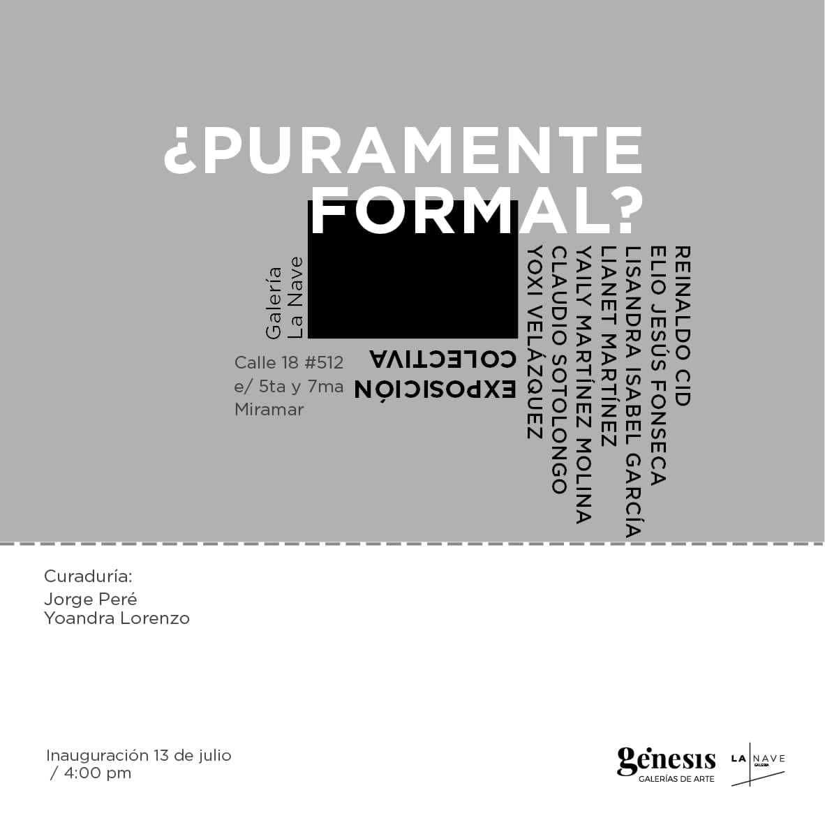 cartel de la muestra ¿Puramente formal?