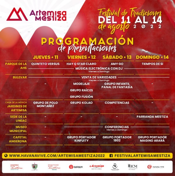 programación Artemisa Mestiza
