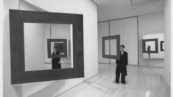 Installation view, Robert Morris, Untitled (Walk Around), Guggenheim Museum, New York, Robert Morris: The Mind / Body Problem, 1994