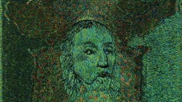  The Shroud of the Belgian Congo. (Series: Tribute to Hieronymus Bosch in Congo 2011-2013), 2013. Alas de escarabajos joya sobre madera. 227,5 x 173 x 8,1 cm.  de 