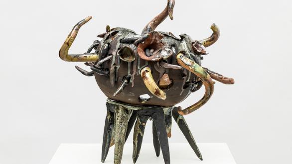 "Hypothesis 6", 2022, ceramic, 16.92 x 15.35 in