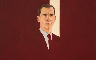Canogar pinta a Felipe VI para la Real Academia de Bellas Artes de San Fernando