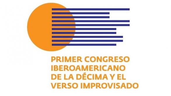 Cartel PRIMER CONGRESO IBEROANERICANO DE LA DÉCIMA Y EL VERSO IMPROVISADO
