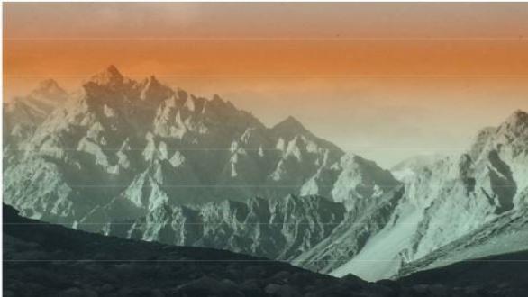 Mike Nelson,  To the West, the mines of lapis lazuli,  (northwest Pakistan),  1995/2016   Digital photography of a back-lit black and white transparency.  Courtesy the artist 