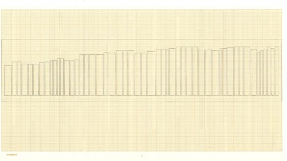ANTÒNIA DEL RÍO. Assaig lineal 1. Grafit sobre paper milimetrat  21 x 30. 2010.