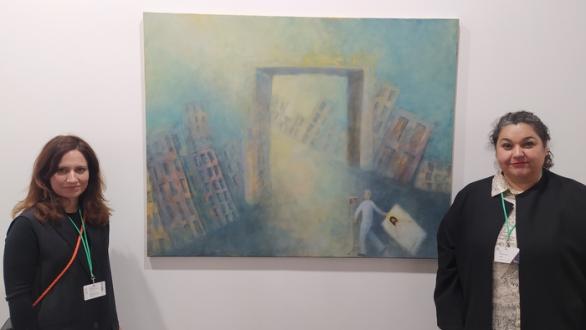 Herminda Laitte y Silvina Pirraglia de la galería HACHE en ARCOMadrid