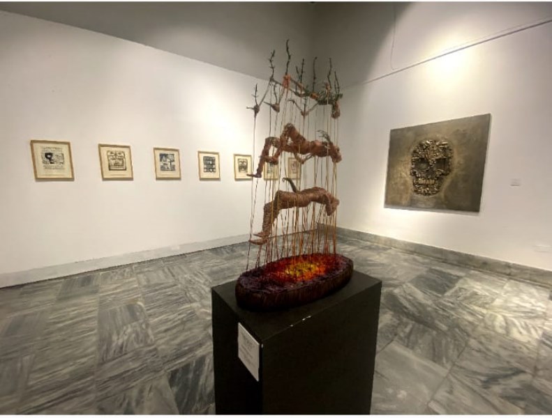 Obra en la exposición colectiva Vaso de tiempo 