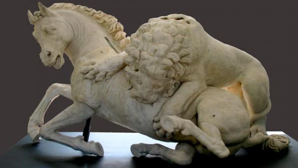 Lion Attacking a Horse 4th century BCE Pentelic marble Rome, Musei Capitolini, Palazzo dei Conservatori, inv. S 1366 Archivio Fotografico dei Musei Capitolini © Roma, Sovrintendenza Capitolina ai Beni Culturali