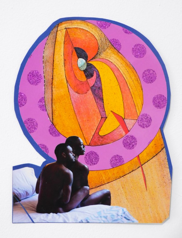 Edrimael Delgado Reyes, “Volcán”, 2023, 8” x 6”, collage. Colección Casa Silvana de Arte Afropuertorriqueño