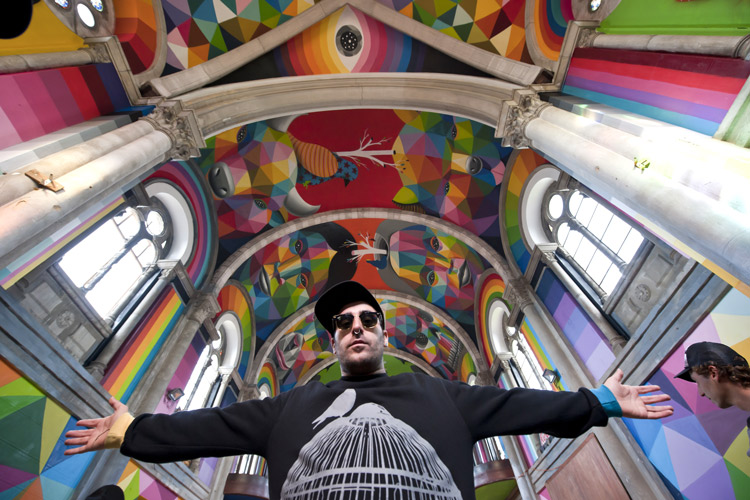 Grey Skull, an art work of Okuda for Art Madrid´18 