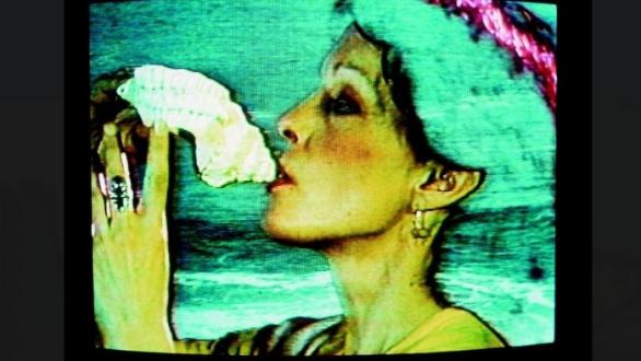 Joan Jonas. Still from Double Lunar Dogs. 1984. Video (color, sound), 24 min. The Museum of Modern Art, New York. Purchase. © 2021 Joan Jonas. Image courtesy Electronic Arts Intermix (EAI), New York