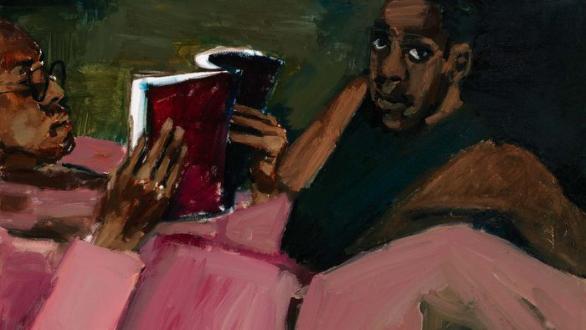 Lynette Yiadom-Boakye. Many Menaces, 2022. Oil on canvas. 65 x 90 cm, 25.5 x 35.4 inches. Courtesy the artist, Corvi-Mora, London, and Jack Shainman Gallery, New York