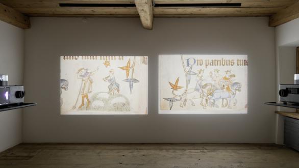Shepherds and Kings, 2017 Exhibition view Andrea Büttner. Steine, Moose und Zelte, Galerie Tschudi, Zuoz, 2019 Photo: Ralph Feiner, Malans © Andrea Büttner / 2022, ProLitteris, Zurich