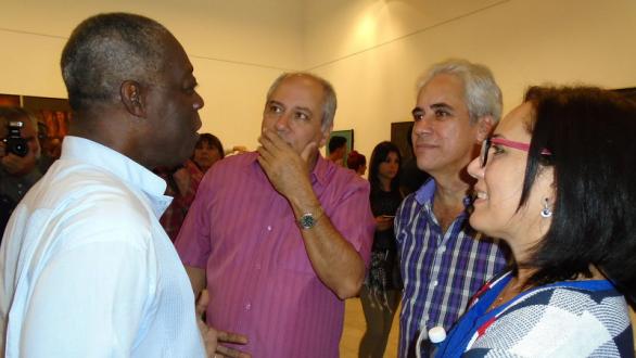 Eduardo Roca Salazar, Choco, en la inauguración de su exposición 