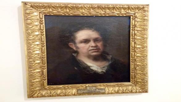 Así luce el «Autorretrato», de Francisco de Goya, en una de las paredes de la Sala Temporal del Edificio de Arte Universal, Museo Nacional de Bellas Artes.