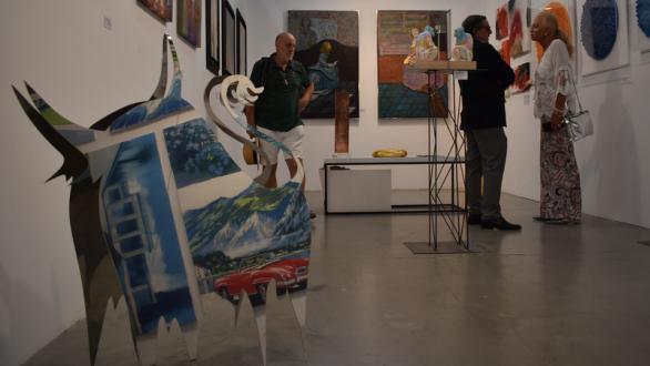 Vista del stand de Pedro en Art Marbella 