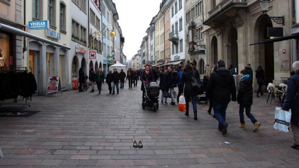 I left my shoes behind/ Fold in on itself 