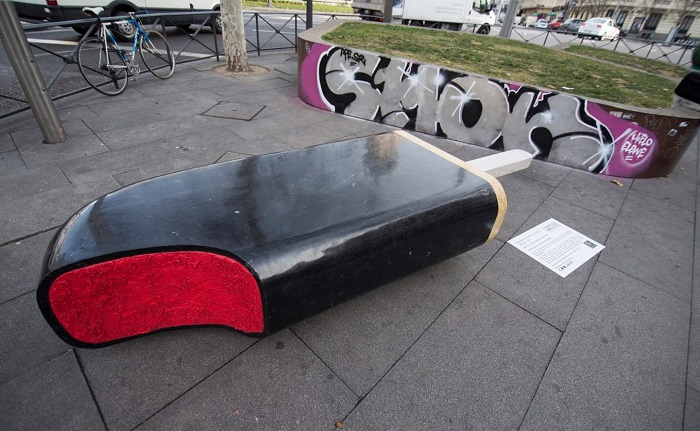 Escultura colocada en Madrid