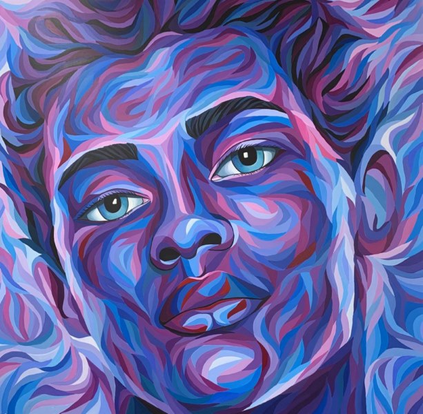 Consuelo Buesa - Caronte 100x100 cm acrílico sobre lienzo 